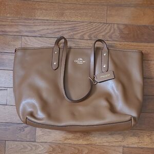 Coach Tan Leather Tote Bag